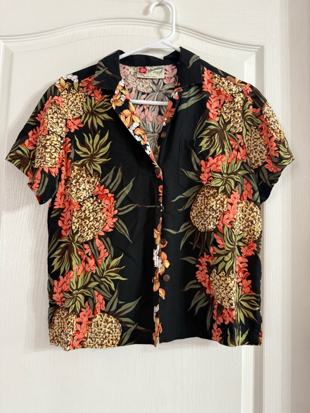The Hawaiian Original Women’s Button Up Crop Top Sz S. AP-16